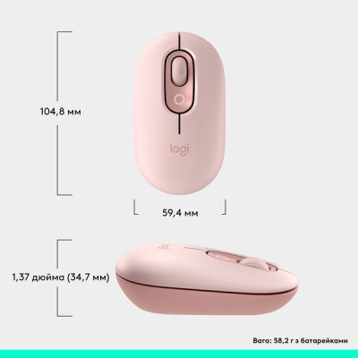 Миша Logitech POP with emoji Rose (L910-007413)  (7031693)