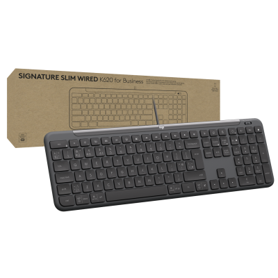 Клавіатура Logitech Signature Slim K620 Wired Keyboard for Business - GRAPHITE (920-013333) (7129737) Клавіатура Logitech Signature Slim K620 Wired Keyboard for Business - GRAPHITE (920-013333) (7129737)