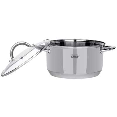 Каструля Bravo Chef 22 см (4.35 л) з кришкою (6720870) Каструля Bravo Chef 22 см (4.35 л) з кришкою (6720870)