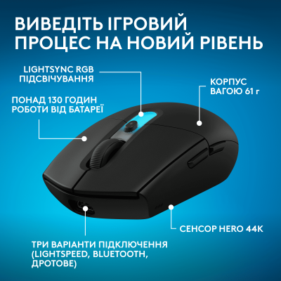Миша Logitech G305 X SUPERLIGHT Black (910-007739) (7285519) Миша Logitech G305 X SUPERLIGHT Black (910-007739) (7285519)