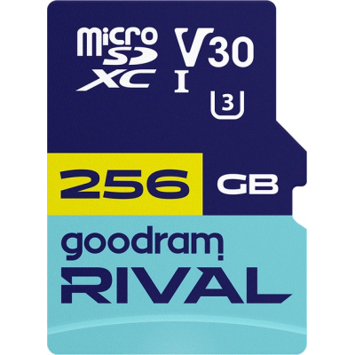 Карта пам'яті GoodRam RIVAL microSDXC 256GB V30 (UHS I U3) + ad (7284594) Карта пам'яті GoodRam RIVAL microSDXC 256GB V30 (UHS I U3) + ad (7284594)