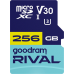 Карта пам'яті GoodRam RIVAL microSDXC 256GB V30 (UHS I U3) + ad  (7284594)