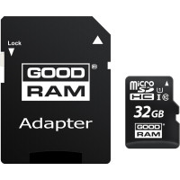 Карта пам'яті GoodRam microSDHC 32GB Class 10 UHS I (M1AA-0320R12) + SD адаптер (6440799) Карта пам'яті GoodRam microSDHC 32GB Class 10 UHS I (M1AA-0320R12) + SD адаптер (6440799)