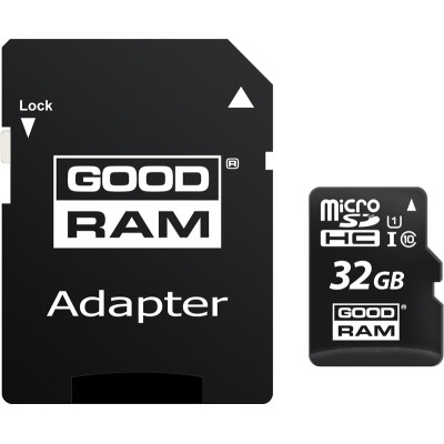 Карта пам'яті GoodRam microSDHC 32GB Class 10 UHS I (M1AA-0320R12) + SD адаптер (6440799) Карта пам'яті GoodRam microSDHC 32GB Class 10 UHS I (M1AA-0320R12) + SD адаптер (6440799)