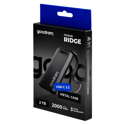 SSD Накопичувач Goodram Move Ridge Black 2TB Type C (SSDR-GMRE-02T-K0) (7163851) SSD Накопичувач Goodram Move Ridge Black 2TB Type C (SSDR-GMRE-02T-K0) (7163851)