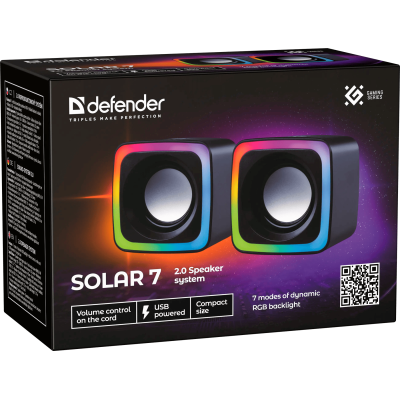 Акустика Defender Solar 7 6Вт Black (65117) (7293234) Акустика Defender Solar 7 6Вт Black (65117) (7293234)