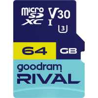 Карта пам'яті GoodRam RIVAL microSDXC 64GB V30 (UHS I U3) + ad (7284585) Карта пам'яті GoodRam RIVAL microSDXC 64GB V30 (UHS I U3) + ad (7284585)
