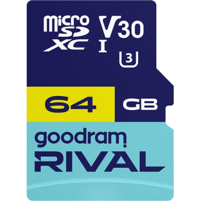 Карта пам'яті GoodRam RIVAL microSDXC 64GB V30 (UHS I U3) + ad (7284585) Карта пам'яті GoodRam RIVAL microSDXC 64GB V30 (UHS I U3) + ad (7284585)