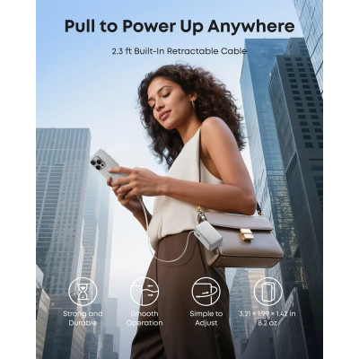 Портативний зарядний пристрій Anker Nano - 10000 mAh 45W Built-In USB-C Cable White (7198078) Портативний зарядний пристрій Anker Nano - 10000 mAh 45W Built-In USB-C Cable White (7198078)