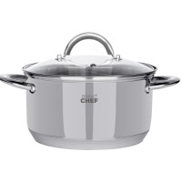 Каструля Bravo Chef 18 см (2.6 л) з кришкою (6720868) Каструля Bravo Chef 18 см (2.6 л) з кришкою (6720868)