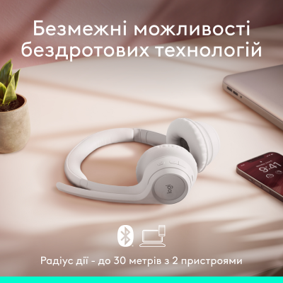 Гарнітура Logitech Zone 300 Wireless Headset BT White (981-001417) (6996323) Гарнітура Logitech Zone 300 Wireless Headset BT White (981-001417) (6996323)