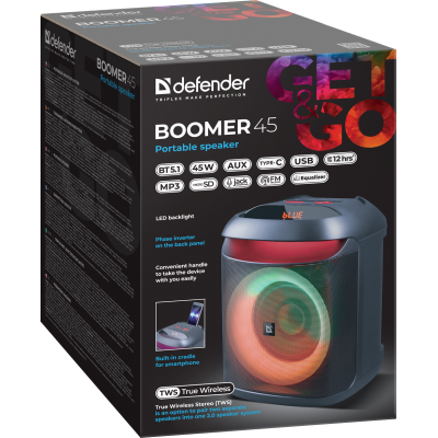 Портативна акустика Defender Beatbox 45 Black (65245) (7109586) Портативна акустика Defender Beatbox 45 Black (65245) (7109586)