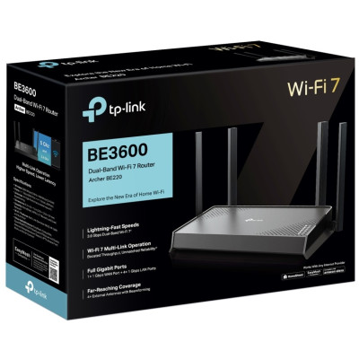 Бездротовий маршрутизатор TP-Link Archer BE220 BE3600 (7224943)