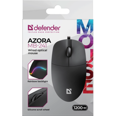 Миша Defender Azora MB-241 Black (52241) (7106519) Миша Defender Azora MB-241 Black (52241) (7106519)