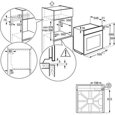 Електрична духова шафа Electrolux KODEF70X (7091776) Електрична духова шафа Electrolux KODEF70X (7091776)