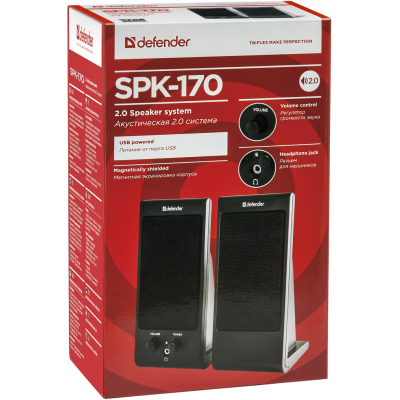 Акустика Defender 2.0 SPK-165/SPK-170 4W USB Black (65165) (5780611) Акустика Defender 2.0 SPK-165/SPK-170 4W USB Black (65165) (5780611)