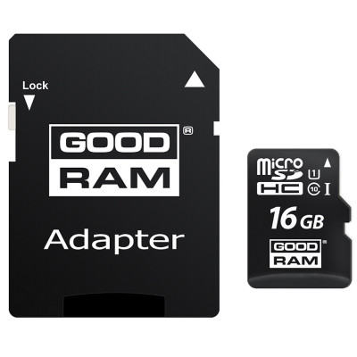 Карта пам'яті GoodRam microSDHC 16GB Class 10 UHS I (M1AA-0160R12) + SD адаптер (6440798) Карта пам'яті GoodRam microSDHC 16GB Class 10 UHS I (M1AA-0160R12) + SD адаптер (6440798)