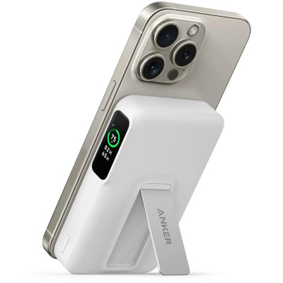Портативний зарядний пристрій Anker MagGo 10000 mAh Qi2 15W + USB-C PD 27W White (7181286) Портативний зарядний пристрій Anker MagGo 10000 mAh Qi2 15W + USB-C PD 27W White (7181286)
