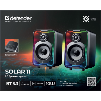 Акустика Defender Solar 11 10Вт Black (65811) (7293232) Акустика Defender Solar 11 10Вт Black (65811) (7293232)