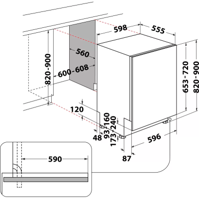 Посудомийна машина Whirlpool WIO3C33E6.5 (6677048) Посудомийна машина Whirlpool WIO3C33E6.5 (6677048)