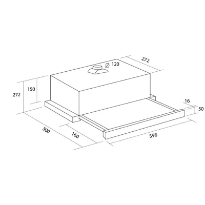 Витяжка Pyramida TX 60 (1100) R BL (6998992) Витяжка Pyramida TX 60 (1100) R BL (6998992)