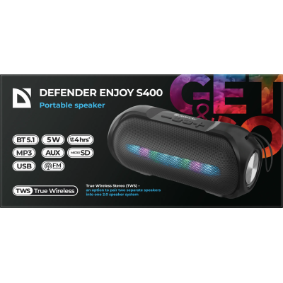 Портативна акустика Defender Enjoy S400 5Вт Black (65399)  (7191844)