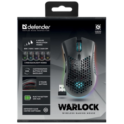 Миша Defender Warlock GM-709L RGB, Black (52709) (6857931) Миша Defender Warlock GM-709L RGB, Black (52709) (6857931)