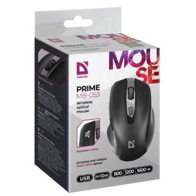 Миша Defender Prime MB-053 Wireless BLACK (52053) (6918400) Миша Defender Prime MB-053 Wireless BLACK (52053) (6918400)