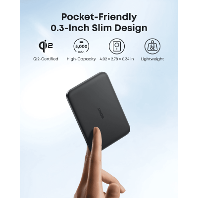 Портативний зарядний пристрій Anker Nano - 5000 mAh Qi2 15W MagGo Slim Black (7265325) Портативний зарядний пристрій Anker Nano - 5000 mAh Qi2 15W MagGo Slim Black (7265325)