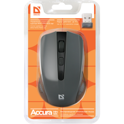 Миша Defender Accura MM-935 Wireless Grey (52936) (6373986) Миша Defender Accura MM-935 Wireless Grey (52936) (6373986)