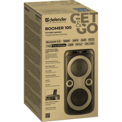 Портативна акустика Defender Boomer 100 100Вт Black (65099) (7202790) Портативна акустика Defender Boomer 100 100Вт Black (65099) (7202790)